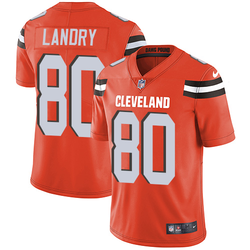 Nike Browns #80 Jarvis Landry Orange Alternate Youth Stitched NFL Vapor Untouchable Limited Jersey